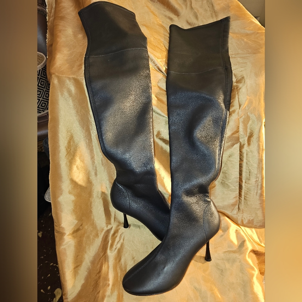 Studio Amelia Spire thigh high lamb skin boots - Picture 11 of 15